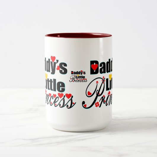 ✔Papa's kleine prinses Fabulous Two-Tone Tweekleurige Koffiemok (Center)