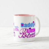 ✔Papa's kleine prinses Fabulous Two-Tone Tweekleurige Koffiemok (Voorkant rechts)