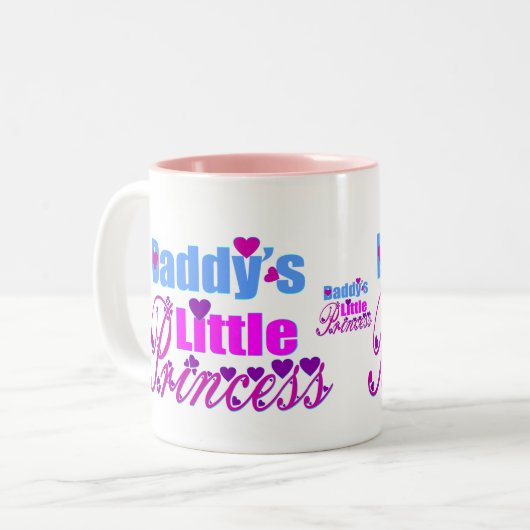 ✔Papa's kleine prinses Fabulous Two-Tone Tweekleurige Koffiemok (Voorkant links)