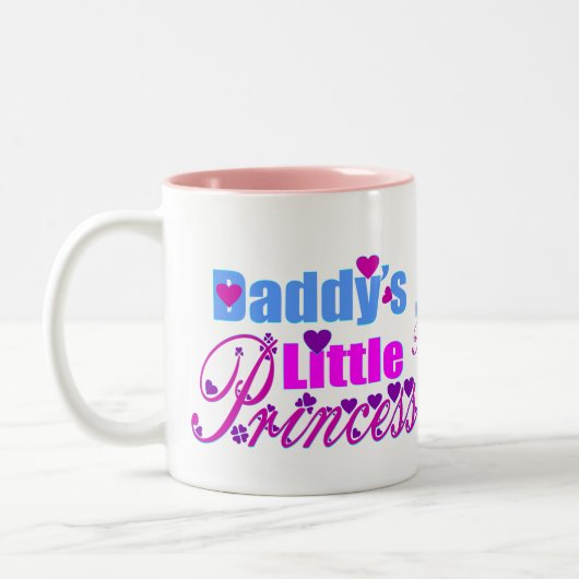 ✔Papa's kleine prinses Fabulous Two-Tone Tweekleurige Koffiemok (Links)