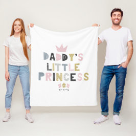 Papa's kleine prinses fleece deken