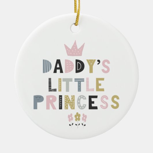 Papa's kleine prinses keramisch ornament (Voorkant)
