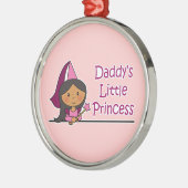 Papa's kleine prinses metalen ornament (Links)