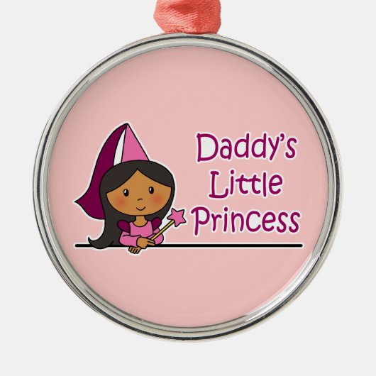 Papa's kleine prinses metalen ornament (Voorkant)