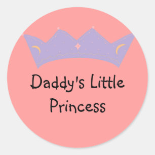 Papa's kleine prinses ronde sticker