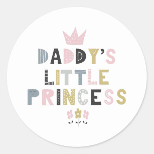 Papa's kleine prinses ronde sticker