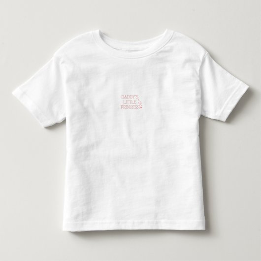 Papa's kleine prinses roze hart grappig kinder shirts (Voorkant)