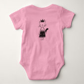 PAPAS KLEINE PRINSES | ROZE | SLIMME UITDRUKKING ROMPER (Achterkant)