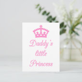 Papa's kleine prinses, sesdesign met kroon briefkaart (Staand voorkant)