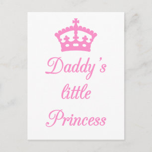 Papa's kleine prinses, sesdesign met kroon briefkaart