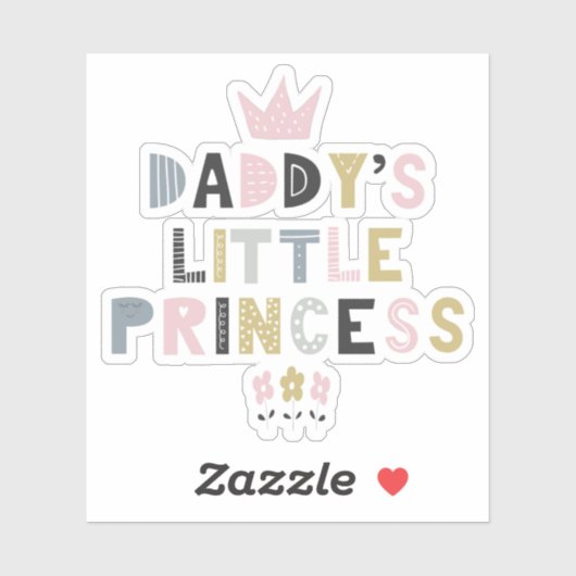 Papa's kleine prinses sticker (Vel)