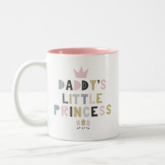 Papa's kleine prinses tweekleurige koffiemok (Links)
