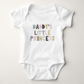 Papa's kleine prinsesprinsesje Cute Girl Colorful Romper (Voorkant)