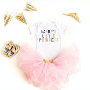 Papa's kleine prinsesprinsesje Cute Girl Colorful Romper