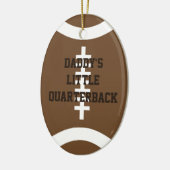 Papa's kleine quarterback verticale foto keramisch ornament (Links)