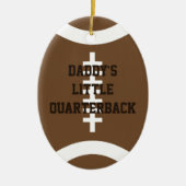 Papa's kleine quarterback verticale foto keramisch ornament (Voorkant)