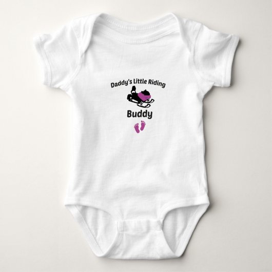 Papa's kleine rijdende boeddy, Baby Snowmobile Romper (Voorkant)