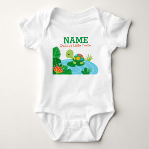 Papa's kleine schildpad Baby Jersey Bodysuit
