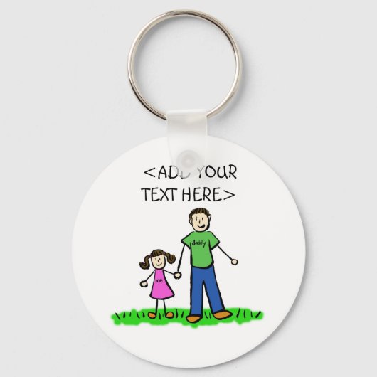 Papa's kleine Sleutelhanger (Brunette) (Voorkant)