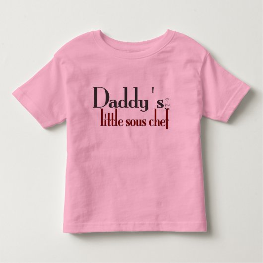 Papa's kleine sous chef-kok kinder shirts (Voorkant)