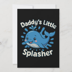 Papa's Kleine Spetter Cute Baby Walvis Kaart