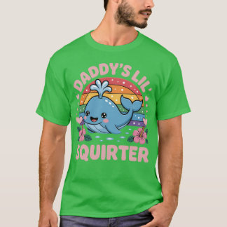 Papa'S Kleine Sproeier Grappige Humor Ongepast Emb T-shirt