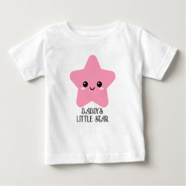 Papa's Kleine Ster, Roze Ster Grafische T-shirt, S
