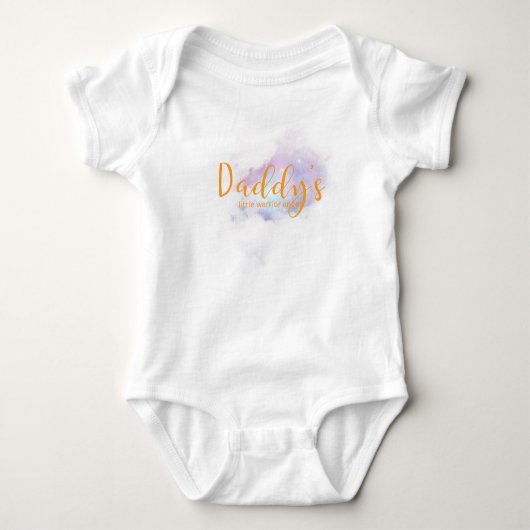 Papa's kleine strijder-engel-baby lichaamspak romper (Voorkant)