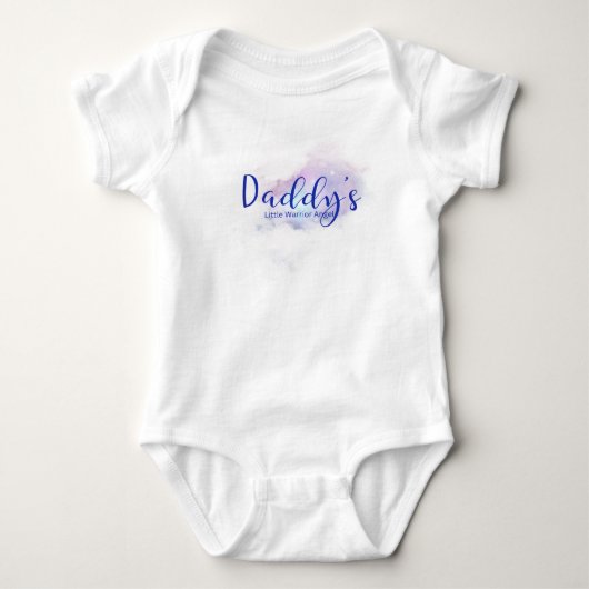 Papa's kleine strijder-engel-baby lichaamspak romper (Voorkant)