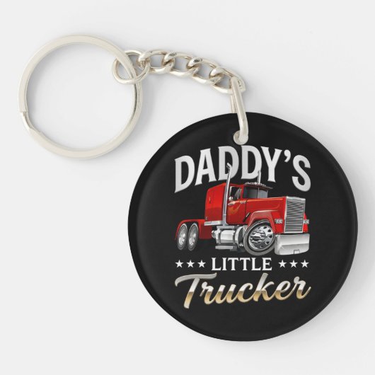 Papa's Kleine Trucker Sleutelhanger (Voorkant)