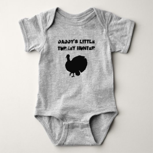 Papa's kleine Turkije Hunter met Turkije Romper (Voorkant)
