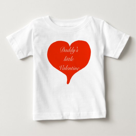 Papa's kleine Valentijn Baby T-Shirt (Voorkant)