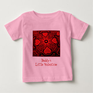 'Papa's kleine Valentijn' Het T-shirt van de baby