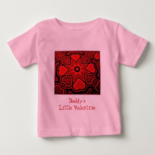 'Papa's kleine Valentijn' Het T-shirt van de baby (Voorkant)
