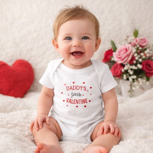Papa's Kleine Valentijnsbaby's Cute Valentijn Romper