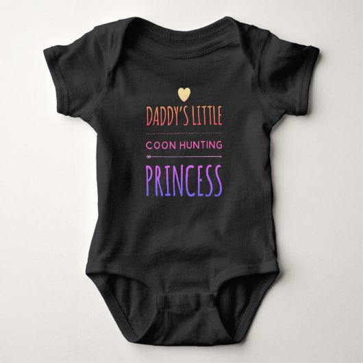 Papa's Kleine Wasbeerjachtprinses Romper (Voorkant)
