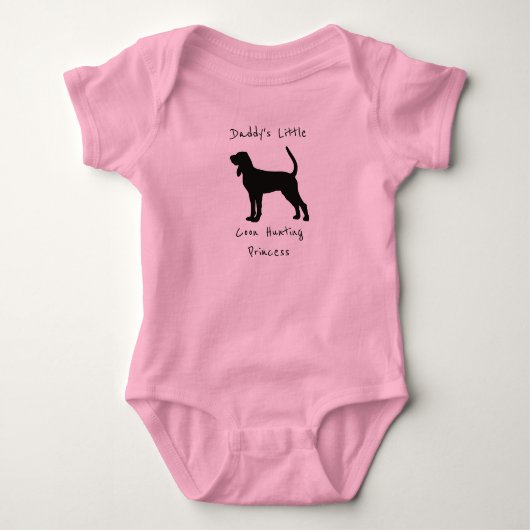 Papa's kleine wasbeerjachtprinses romper (Voorkant)