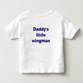 Papa's kleine wingman kinder shirts (Achterkant)