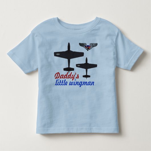 Papa's kleine wingman kinder shirts (Voorkant)