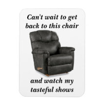 Papa's koelkastmagneet van zijn favoriete stoel