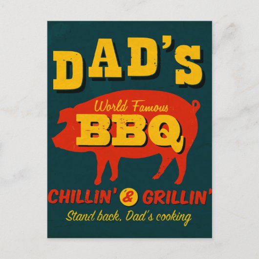 Papa's koken briefkaart (Voorkant)
