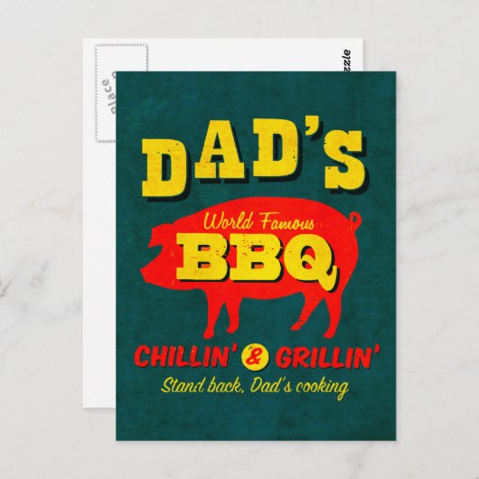 Papa's koken briefkaart (Voorkant / Achterkant)