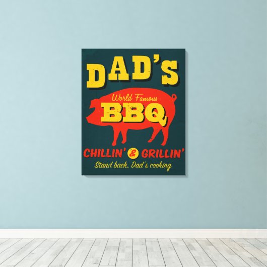 Papa's koken canvas afdruk (Insitu (Houten vloer))