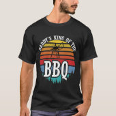 Papa's koning van de Bbq Funny BBQ Grilling Gift T-shirt (Voorkant)