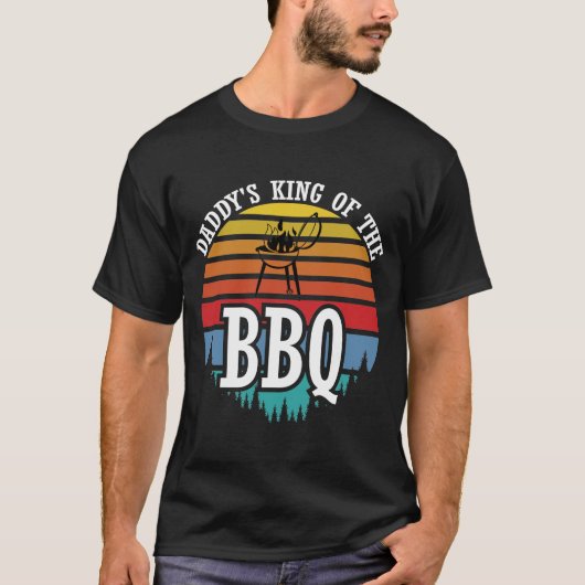 Papa's koning van de Bbq Funny BBQ Grilling Gift T-shirt (Voorkant)