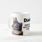 Papa's kruiswoordpuzzel Beer in een pak Koffiemok (Voorkant links)