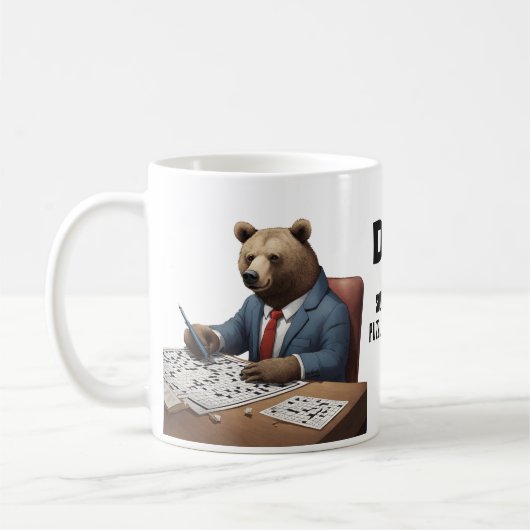 Papa's kruiswoordpuzzel Beer in een pak Koffiemok (Links)