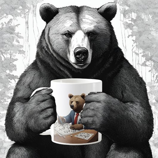 Papa's kruiswoordpuzzel Beer in een pak Koffiemok