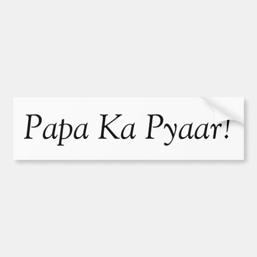 Papa's Liefde Bumpersticker (Voorkant)