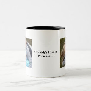 Papa's liefde is Pri]celess Tweekleurige Koffiemok